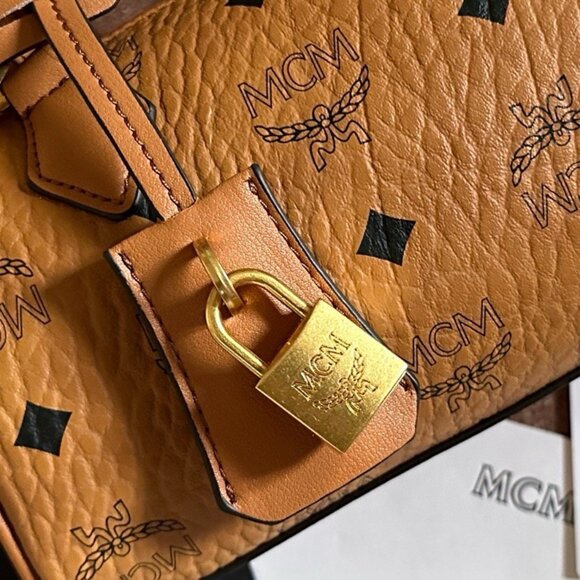 MCM Mini Boston Bag Visetos Boston Bag - Picture 4 of 8